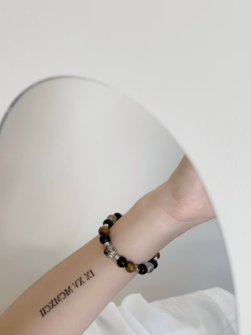 Mimis設計款 木語心聲 胎毛水晶手鍊