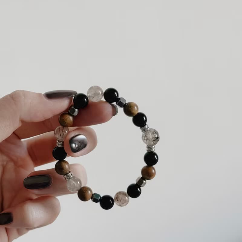 Mimis設計款 木語心聲 胎毛水晶手鍊