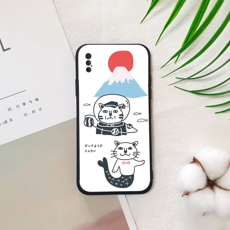 富士山 人魚貓手機殼
