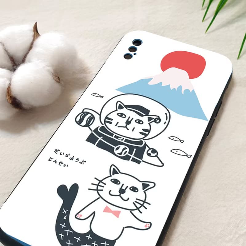 富士山 人魚貓手機殼