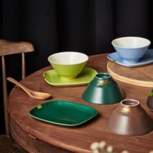 陳澄波阿里山-如山如阜碗盤組