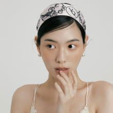 Ven&Qu - 巴洛克-蓝绿色长款丝巾