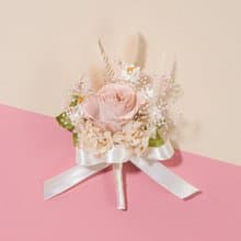 婚禮胸花 永生玫瑰胸花 伴娘胸花 乾燥胸花 長輩胸花 伴郎胸花