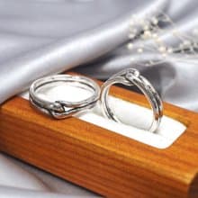 純銀 情侶對戒組 環繞銀戒 情人節禮物 情侶戒指