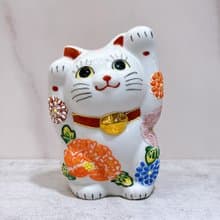 【水福綻華】日本九谷燒招財貓 | 花水