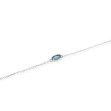 馬眼形倫敦藍托帕石925純銀手鍊(銀/玫瑰金/18K金) | 托帕石系列