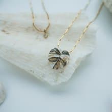 Monstera 龜背芋 * 植物系雙層項鍊