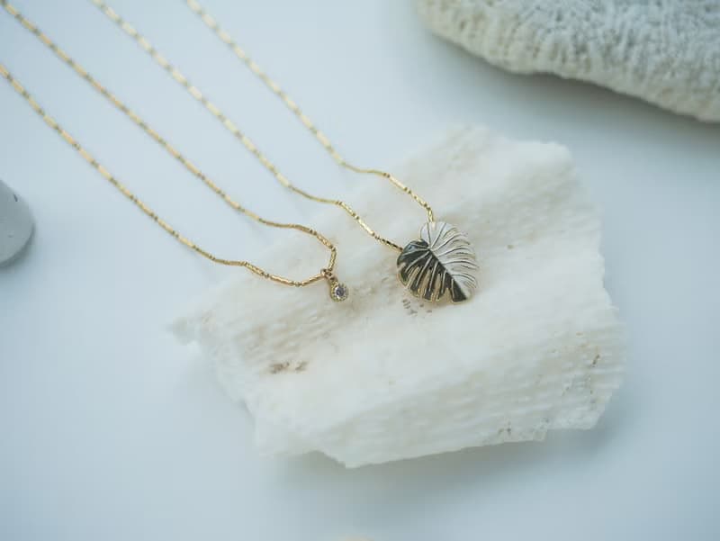 Monstera 龜背芋 * 植物系雙層項鍊