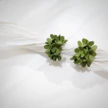 綠之花漾  耳環 耳飾 飾品 銀 S925 日系 氣質 花環 春天 少女