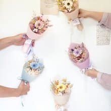 甜美青澀 擴香甜筒花束 S 永生花 乾燥花  畢業花 太陽花