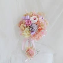 夢幻粉紫白捧花 結婚花束永生乾燥花畢業謝師禮物生日畢業禮物七