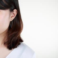 【Angel & Me】極簡 葉形 耳針 一對 s925 純銀 耳環 生日 禮物