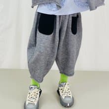 縮羊絨針織灰色長褲 / 褲子 童裝 親子裝