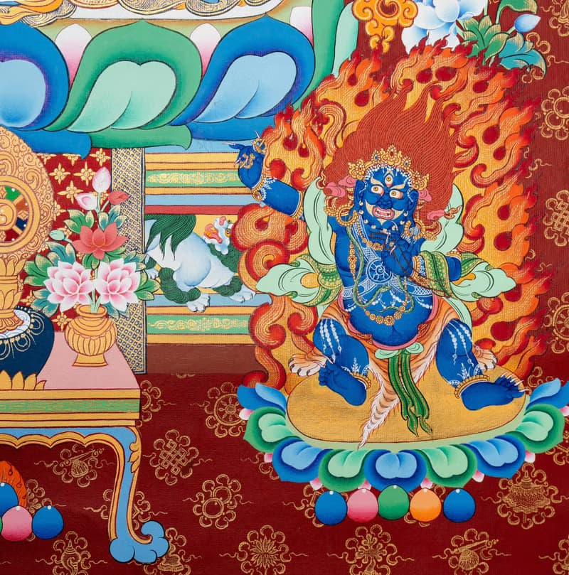 神聖的觀音唐卡 充滿活力的西藏佛畫 倫理慈悲