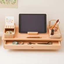 【電腦螢幕抽屜架】木製辦公用品 堆疊收納 | Wooderful life