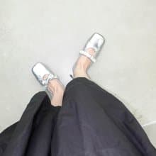 非對稱 柔軟蝴蝶結芭蕾舞鞋 手工製