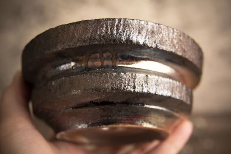 中盆∣柴燒飛刨紋∣車輪寬口盆、手工盆、陶缽、多肉塊根植物