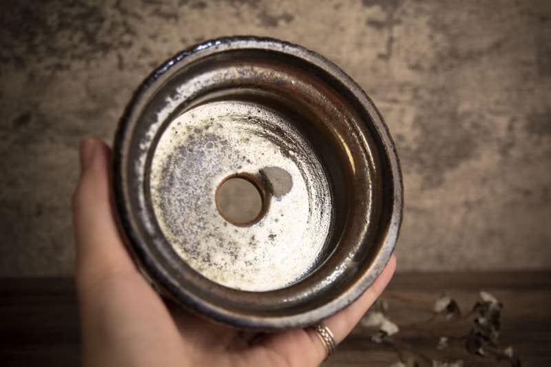 中盆∣柴燒飛刨紋∣車輪寬口盆、手工盆、陶缽、多肉塊根植物