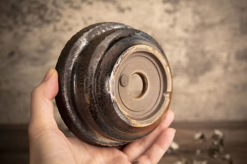 中盆∣柴燒飛刨紋∣車輪寬口盆、手工盆、陶缽、多肉塊根植物