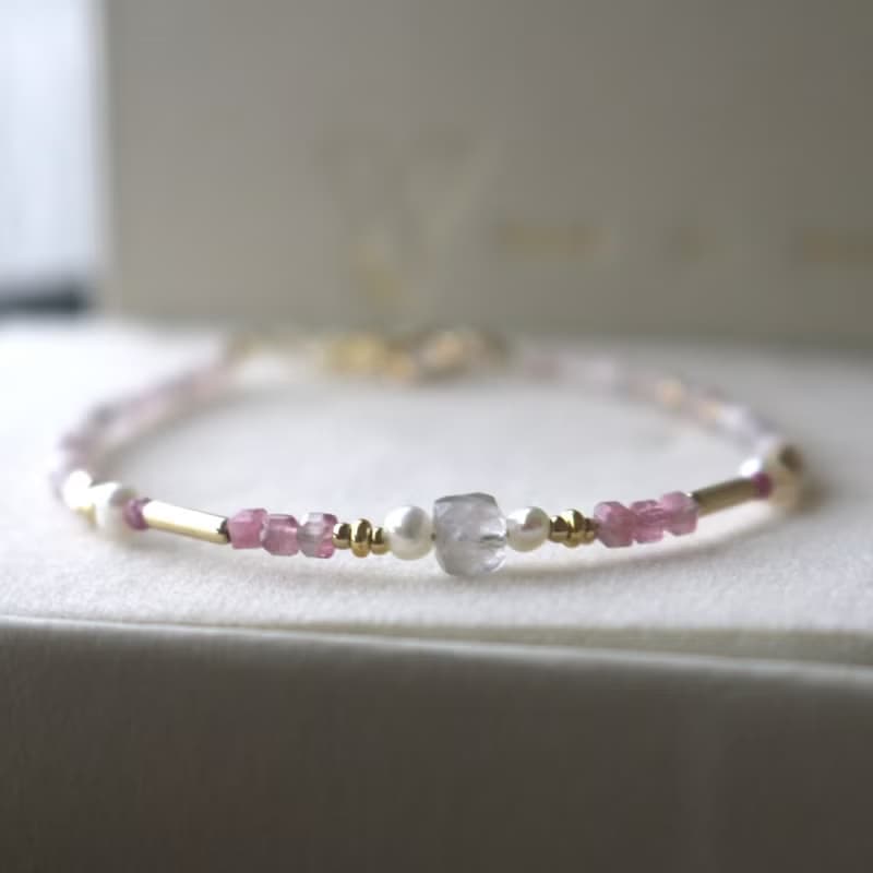 手鍊 紅寶石 紫鋰輝 天然石 - 重啟 -