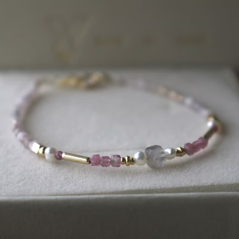 手鍊 紅寶石 紫鋰輝 天然石 - 重啟 -