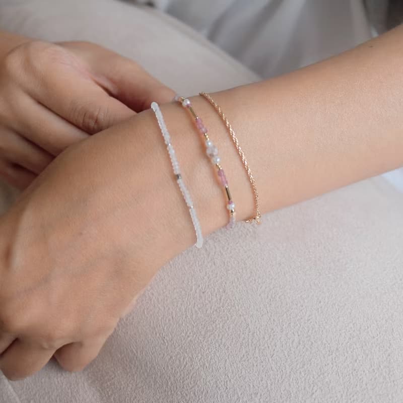 手鍊 紅寶石 紫鋰輝 天然石 - 重啟 -