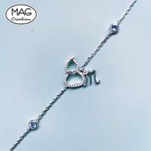 Blessing HULU | 18K 白金 天然海藍寶 天然鑽石 手鍊