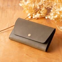 シンプルなマチつきカードケース 名刺入れ　Patan-card マチつき #ElephantGray【入学祝】【就職祝】【カスタム可能なギフト】