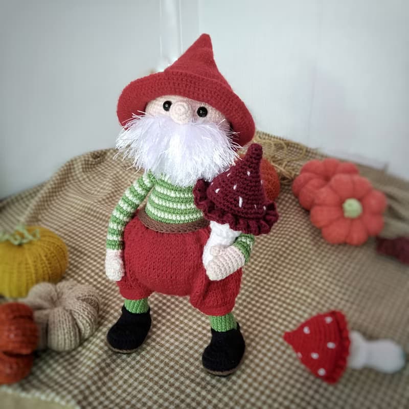 Stuffed toy forest gnome. Gnome gift for housewarming or Christmas gift