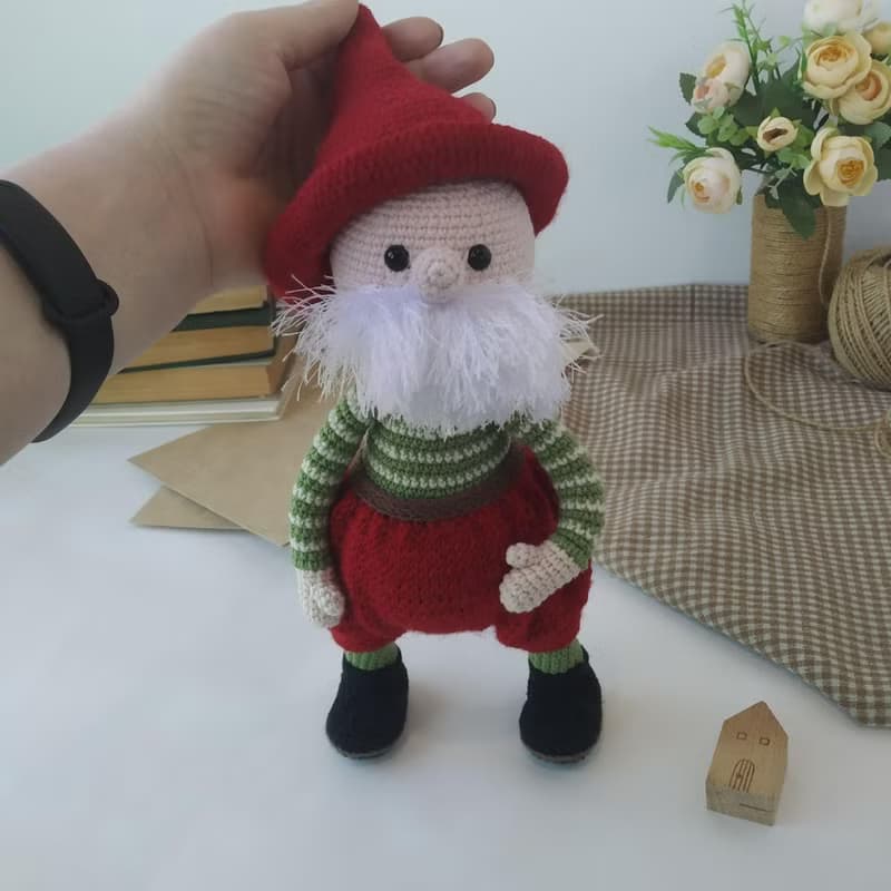 Stuffed toy forest gnome. Gnome gift for housewarming or Christmas gift
