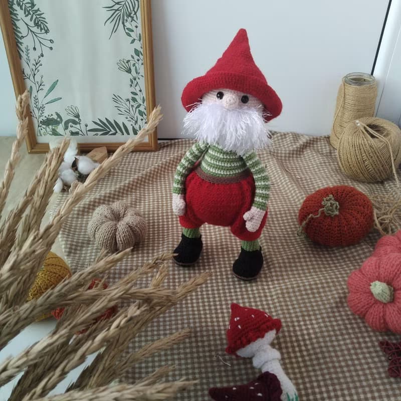 Stuffed toy forest gnome. Gnome gift for housewarming or Christmas gift
