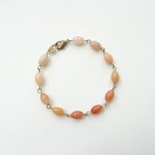 漸層花黃玉黃銅手鍊