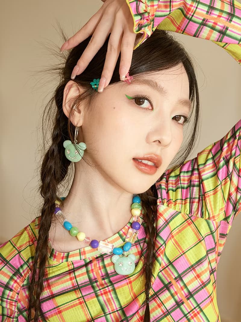 流口水小熊 亞克力串珠 項鏈 耳環耳夾耳圈