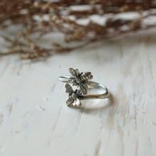 蜂蜜蜜蜂戒指纯银个性自然可调节情侣动物