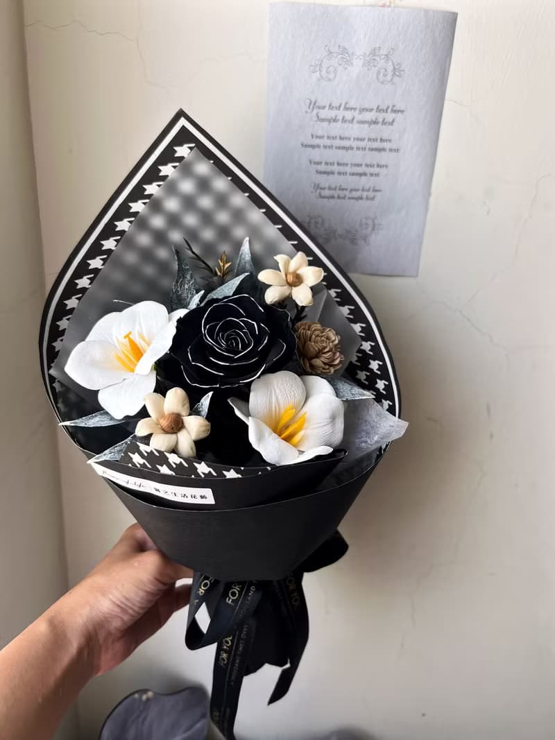 【畢業花束】flower-of-life 畢業騎士 永生黑玫瑰花束