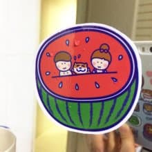 西瓜の防水貼紙 (M) 行李箱 安全帽 適用 Waterproof stickers Wa