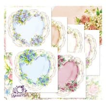 Heart bouquet doily sticker(B type)