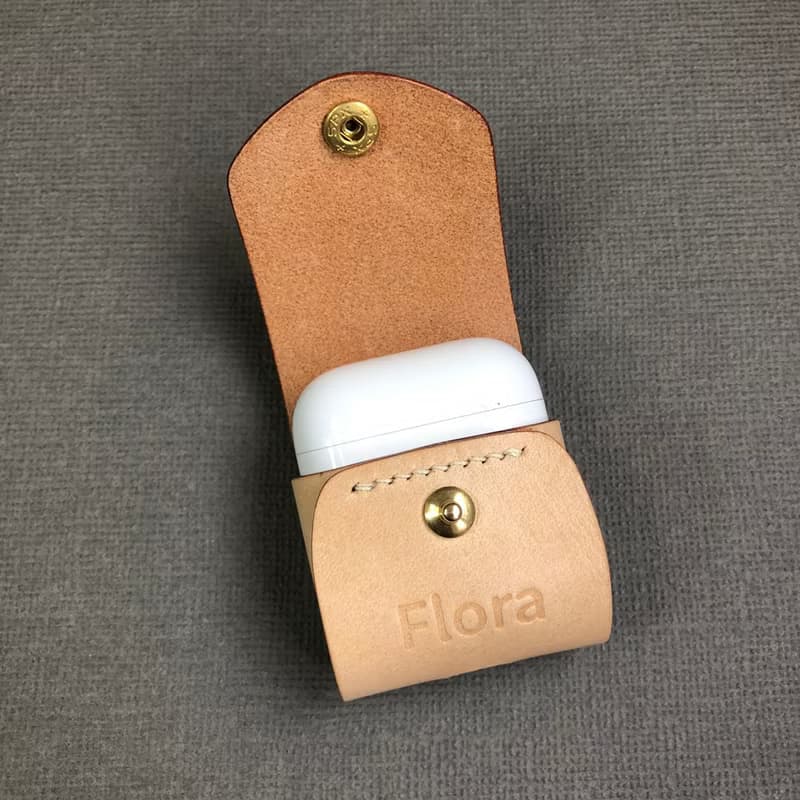 真皮AirPods 保護套 手工皮件 縫線可選色
