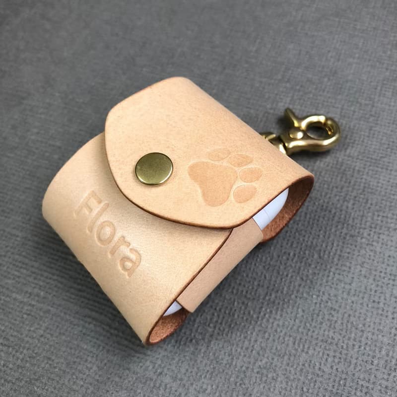 真皮AirPods 保護套 手工皮件 縫線可選色