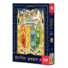 TOi圖益 哈利波特星光四學院1000片拼圖  星耀教堂窗收藏級禮物