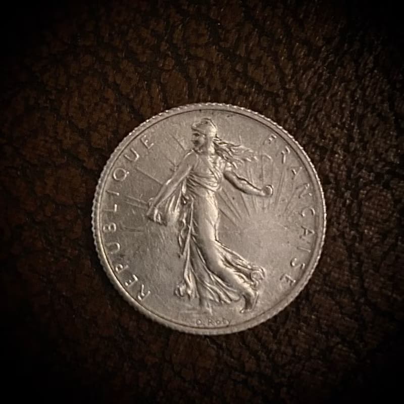 法國1867至1920百年流通銀幣54枚/鍍銀老錢包