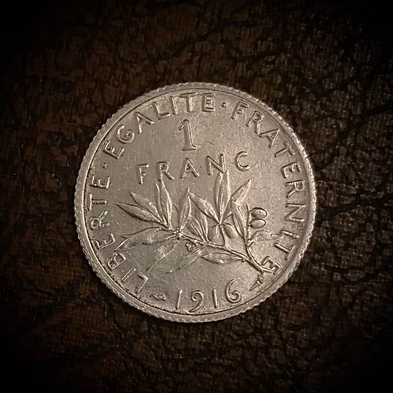 法國1867至1920百年流通銀幣54枚/鍍銀老錢包
