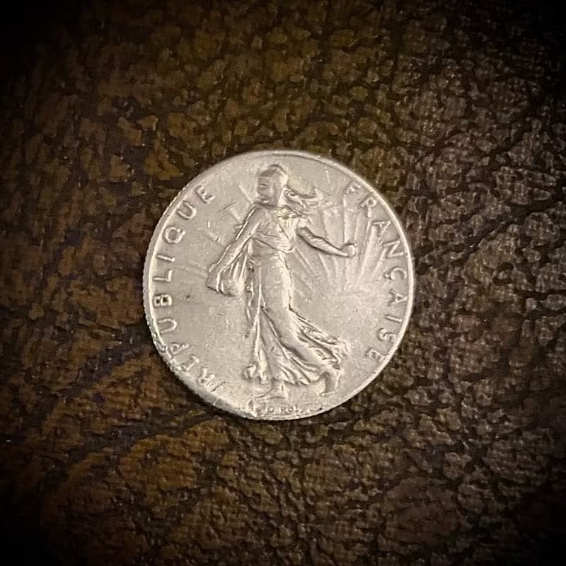 法國1867至1920百年流通銀幣54枚/鍍銀老錢包