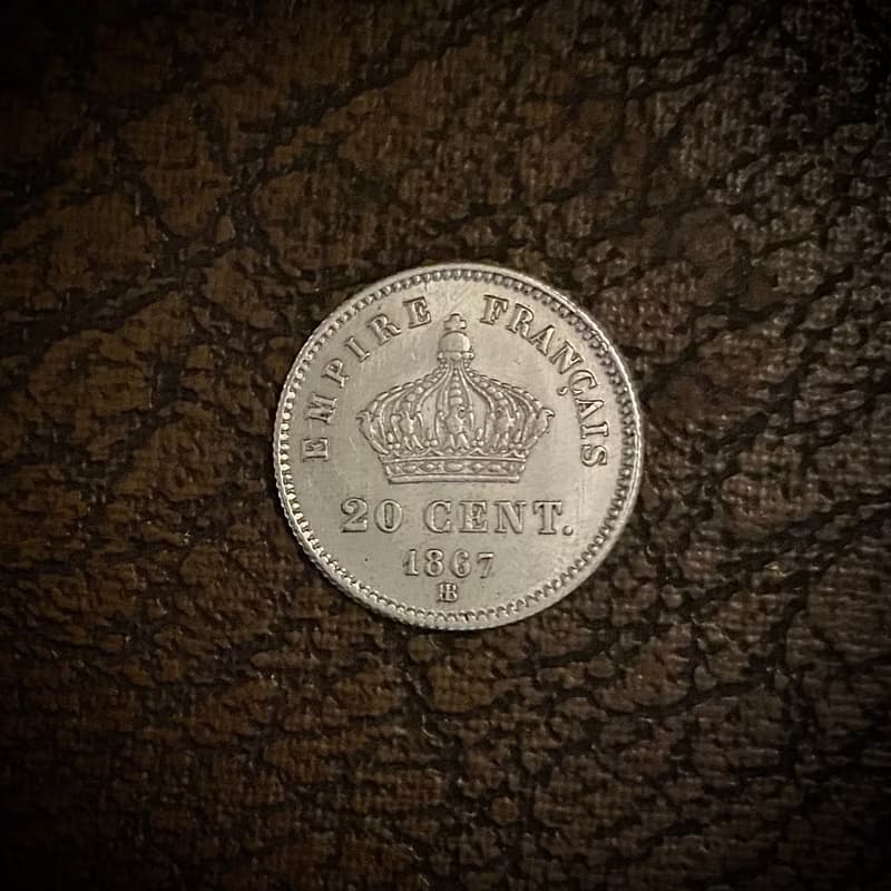 法國1867至1920百年流通銀幣54枚/鍍銀老錢包