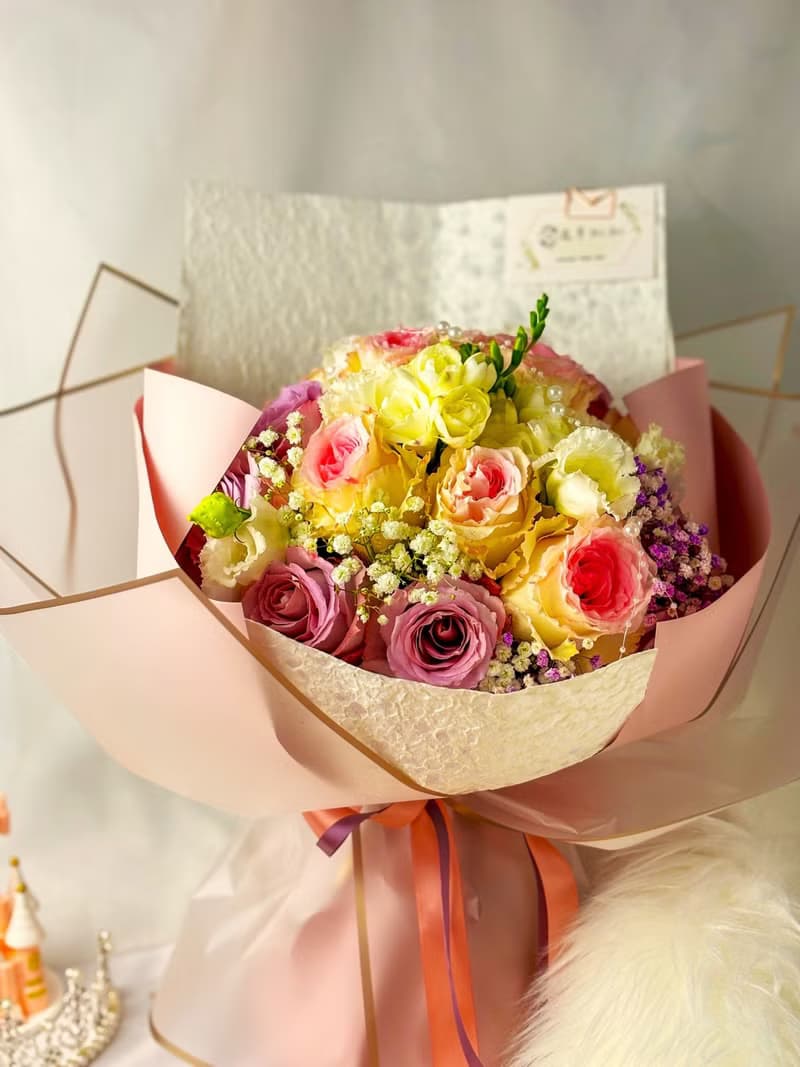 Rose Bouquet-進口雙色玫瑰鮮花花束 送禮 節慶 花禮 求婚