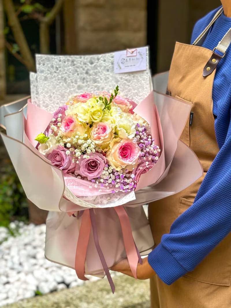Rose Bouquet-進口雙色玫瑰鮮花花束 送禮 節慶 花禮 求婚