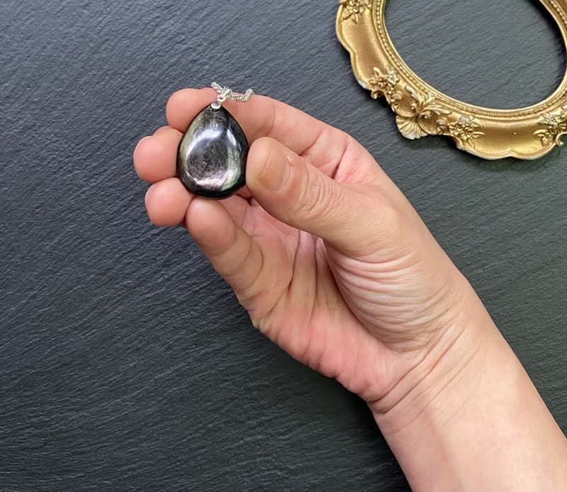 招財吸金幸運石-閃耀帶眼金運石925純銀鈦鋼滿天星項鍊 招財開運