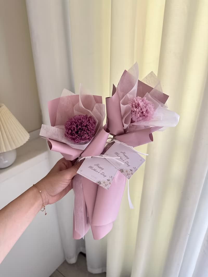 向日葵優雅莫蘭迪花束 永生花 乾燥花 母親節 畢業花束 畢業禮