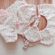 【11/14後出貨】兔子剪影 彌月禮物 揹帶口水巾 奶嘴夾 嬰兒圍兜