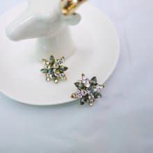 經典款寶石雪花耳環/耳夾